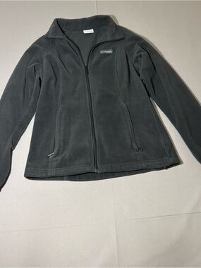 Columbia Full Zip Fleece Womens Size Small Black Jacket Coat
